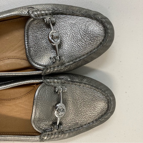 Coach Silver Leather Arlene Driving Moccasin - Picture 3 of 16
